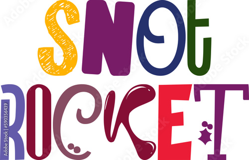 Snot Rocket Typography Illustration for Social Media Post, Infographic, Flyer, Banner