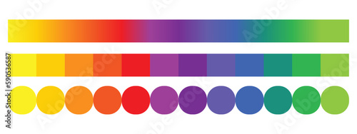 spectrum Color wheel palette, gradient. 