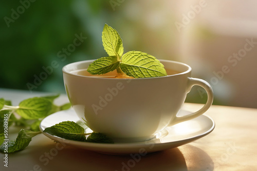 Cup of Peppermint tea. 