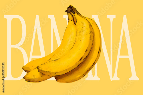 新鮮なバナナのイラスト