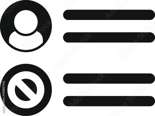 Creative blacklist icon simple vector. Business user. Trash art