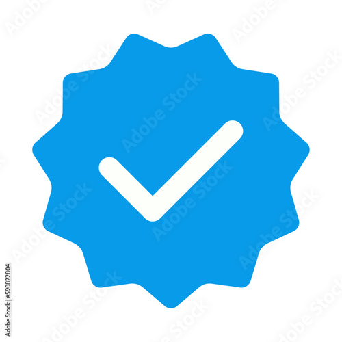 blue approved verified badge vector design