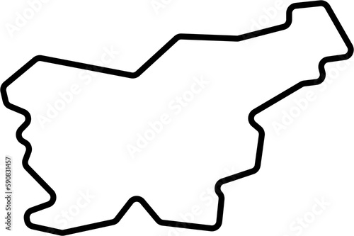 doodle freehand drawing of slovenia map.