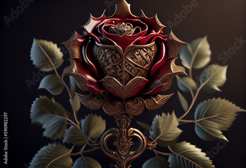 tudor dynasty rose. Generative AI