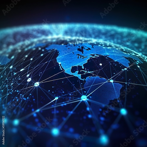 4k World Networking image, futuristic, blue lighting, high resolution, Networking, Global network, future network, Cybersecurity, global Infrastructure