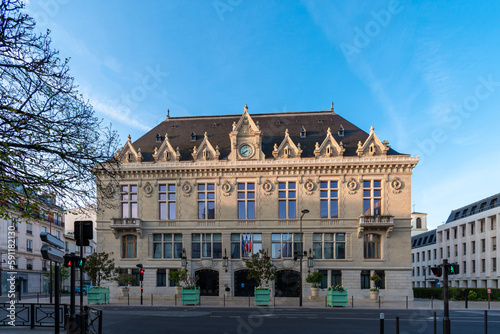 Vue extérieure de l'hôtel de ville de Vincennes, France. Vincennes est une commune située dans le département du Val-de-Marne en région Île-de-France, à l'est de Paris