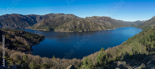 View of the lake at the Vilarinho das Furnas Dam