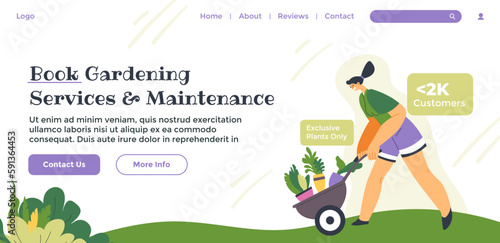 Book gardening services and maintenance website