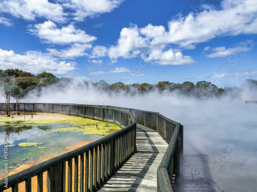 Walkway in Kuirau Park, Rotorua, New Zealand