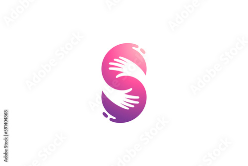 Hand letter S creative logo