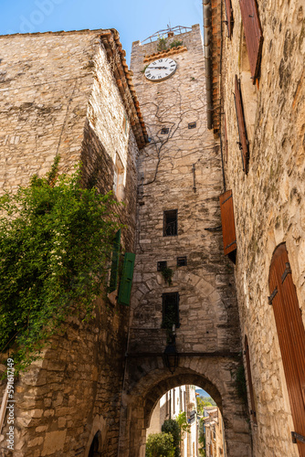 Beautiful medieval village of Vézénobres in the Gard in the Cévennes, Occitanie, France