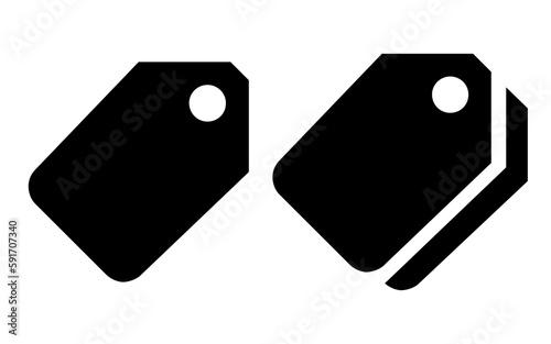 set of price tags,single tag with dual tag icons illustration 