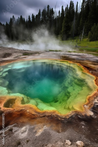 The Yellowstone National Park in Wyoming USA , generative artificial intelligence 