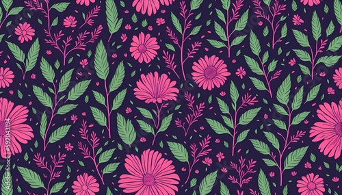 Fondo de textura de dibujos de patrones de flores de colores