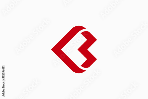 letter KB logo design vector