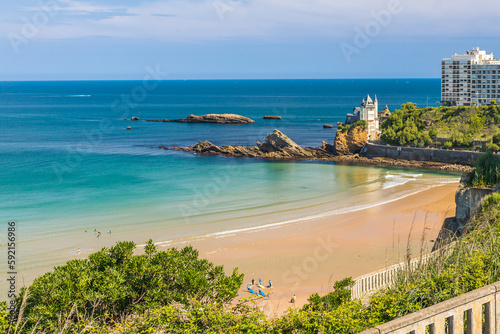 Cote des Basques beach in Biarritz, France