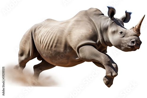 rhino isolated on white background