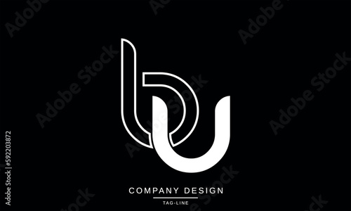 UB, BU, Abstract Letters Logo Monogram