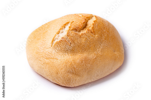 Pane pita, tipico pane arabo isolato su fondo bianco 