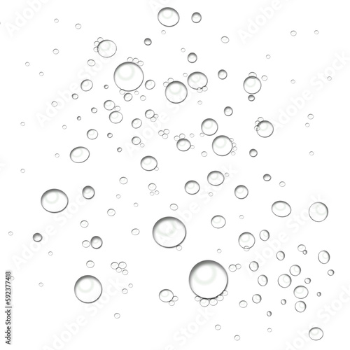 bubbles in water isolated on transparent or white background, png, mockup
