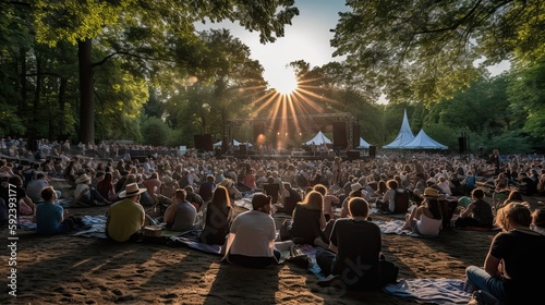 Serenading Summer: Enjoyment of Music at a Live Concert in the Park: Generative AI