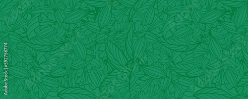 Abstract green leaf floral pattern vector background illustration