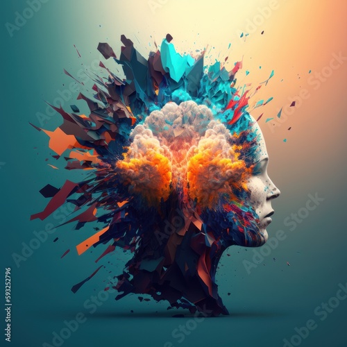 Generative ai of mind explosion concept