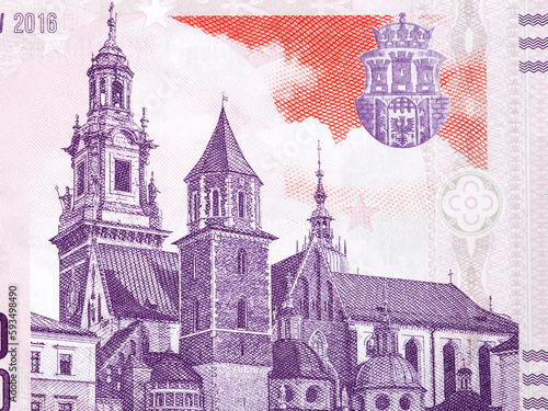 Wawel Cathedral from Polish money