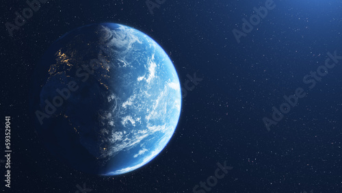 Beautiful planet earth seen from outer space