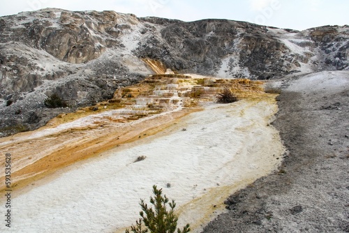 View of boiling pots in Yellow Stone National park.