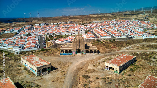 Tomas aéreas con dron del antiguo Sanatorio y leprosería de Abades y Abona, Tenerife, Canarias.