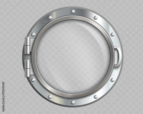 Metal round porthole with glass window