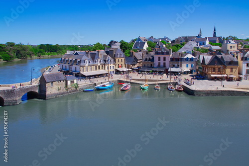 Auray Saint Goustan harbour panorama