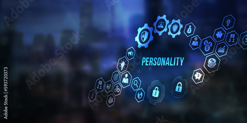 Internet, business, Technology and network concept. Personality. 3d illustration