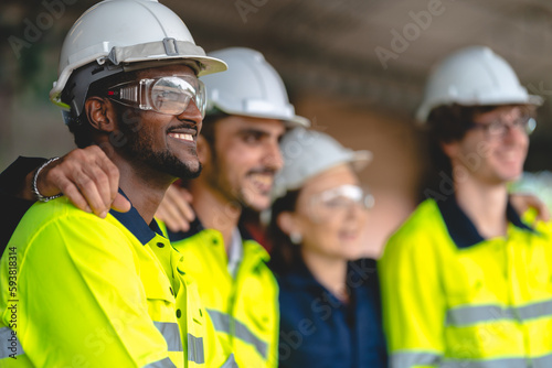 professional business industry technician wearing safety helmet working to maintenance service and checking factory equipment, a work of engineer occupation in manufacturing construction technology