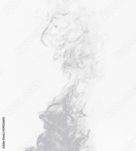 Water vapor, white and smoke isolated on png or transparent background, fog or mist with cloud pattern. Natural steam, incense burning and foggy air with abstract, smokey puff and misty with gas