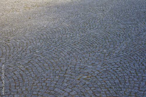 Pavement made of old stone cobblestones