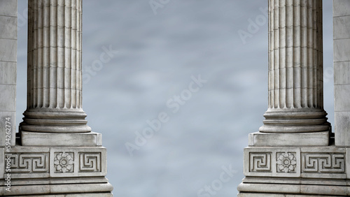two white columns