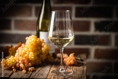 White wine in a glass