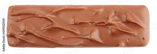 Closeup of chocolate bar isolated on transparent background
