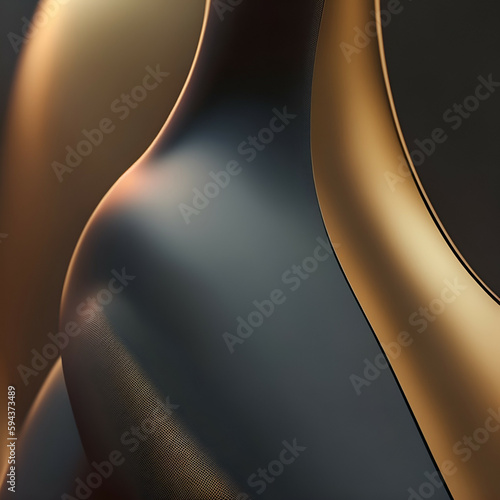 abstract background with gold - black and gold color background - abstract background - Generative AI