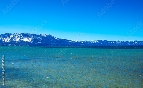 Landscape of Lake Tahoe facing south towards Emerlad Bay