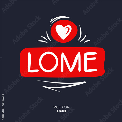 (Lome) city Love Label design.