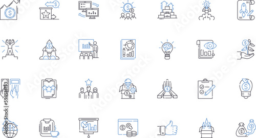 Quickness line icons collection. Agility, Promptness, Acceleration, Sprint, Hurry, Velocity, Expedite vector and linear illustration. Briskness,Haste,Alacrity outline signs set