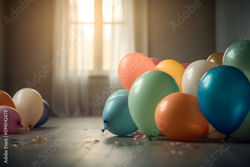 Coloful Balloons, made with an generative AI