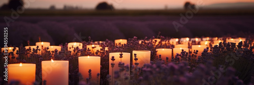 Lavender Sunset with Scented Candles