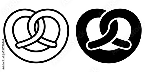 ofvs359 OutlineFilledVectorSign ofvs - pretzel vector icon . isolated transparent . black outline and filled version . AI 10 / EPS 10 / PNG . g11699