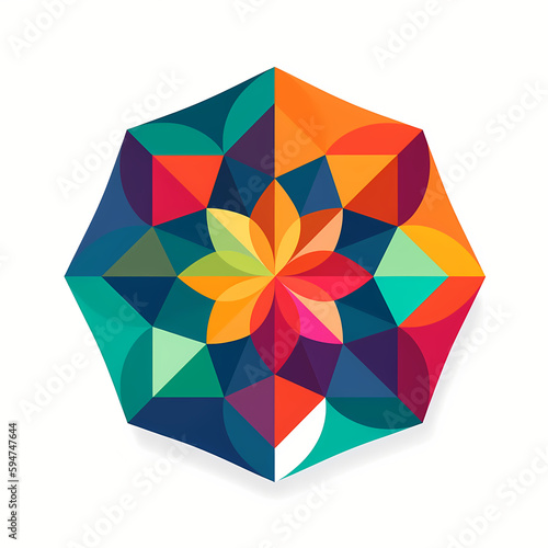 Kaleidoscope | 2D Flat Vector Logo Icon | Illustration