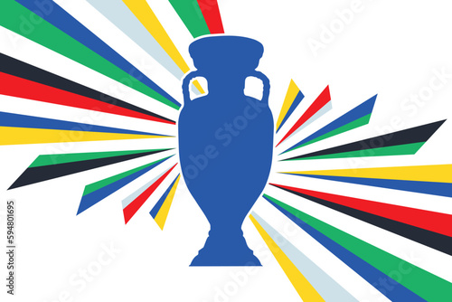 Vector logo of the European Football Championship 2024 in Germany vector illustration.