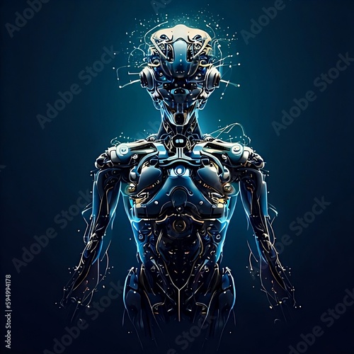 Futuristic Cyborg with Advanced AI Capabilities - Created with Generative AI